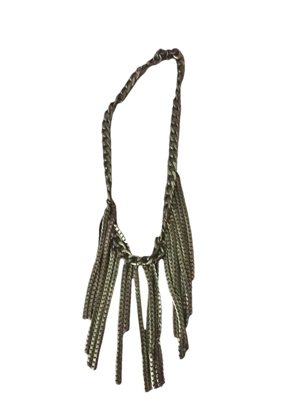 Vintage 18" w/2” Extension Gold-Tone Fringe Fashion Necklace